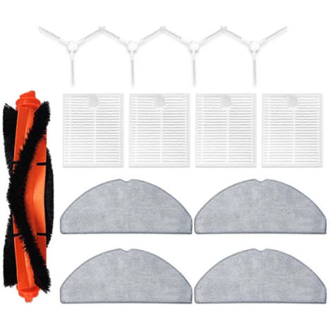 Pièces détachées pour aspirateur robot Xiaomi S20 / D106 : rouleau principal, brosse latérale, filtre, chiffon de nettoyage et accessoires. (1/5)
