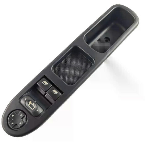 Interrupteur de lève-vitre électrique avant gauche (côté conducteur) pour Peugeot 207 (2006-2009) - Références : 6554QA, 6554PZ, 9654859677JXLGV (1/5)