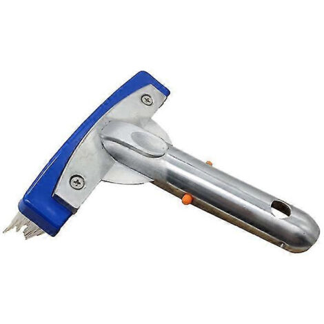 Brosse de nettoyage de piscine en acier inoxydable de 14 cm (5,5 po) pour spas et bassins, outil de nettoyage des parois et du fond (1/5)