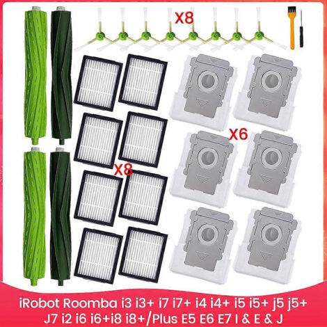 Pièces de rechange pour IRobot Roomba I3 I3+ I7 I7+ I4 I4+ I5 I5+ J5 J5+J7 I2 I6 I6+I8 I8+/Plus E5 E6 (1/5)