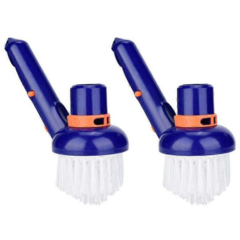 Nettoyage du fond et des parois de piscine avec une brosse et de la colle (1/5)