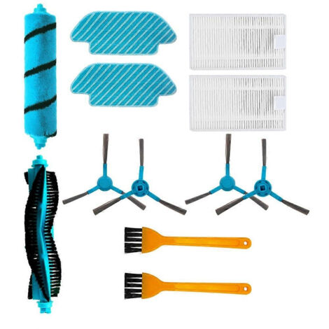 Accessoires pour balayeuse Conga 4090 5090 : brosse peluche, brosse pour tapis, brosse latérale, filtre, chiffon de rechange (1/5)