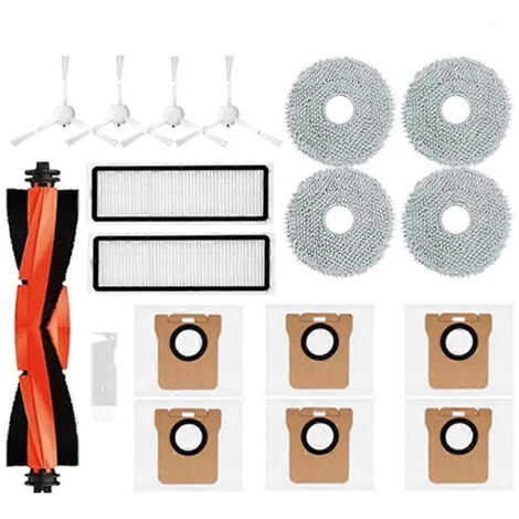 Accessoires pour aspirateur robot Xiaomi X20+ / X20 Plus : brosse latérale principale, filtre HEPA, lingette de nettoyage, sac à poussière, pièces de rechange (1/5)