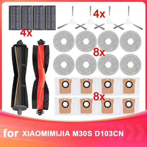 Pour aspirateurs robots Xiaomi Mijia M30S D103CN : consommables pour brosse principale, chiffon, filtre et brosse latérale. (1/5)