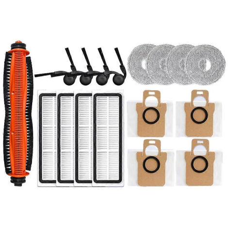 Accessoires pour aspirateur robot Xiaomi 5 PRO/OV21CN : brosse principale, lingette de nettoyage, filtre HEPA, sac à poussière, pièces de rechange (1/5)
