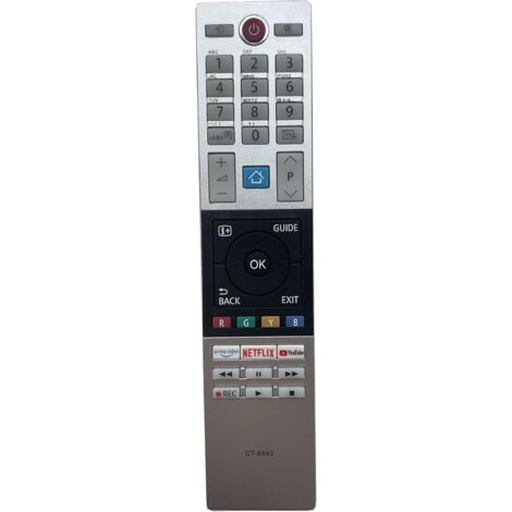 Ersatzfernbedienung Toshiba CT-8543, geeignet für Toshiba FHD-, UHD- und XUHD-Fernseher – Keine Einrichtung erforderlich (1/4)