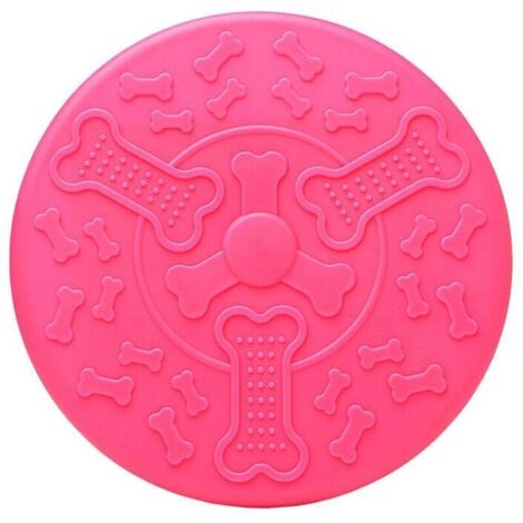Weicher Gummi-Frisbee für Hunde - Bunte Frisbee für Hundeuhren (18 cm, Rosa)