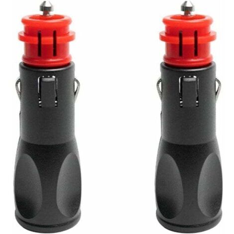 Zigarettenanzünderstecker (männlich), Zigarettenanzünderadapter (männlich), Zigarettenanzünderstecker (männlich), Stecker für europäische 12-V-Zigarettenanzünderadapter – 2 Stück
