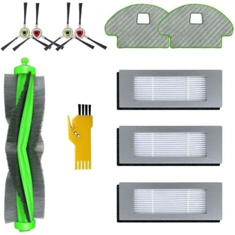 Zubehörset für iRobot Roomba Combo R111840 R1138 Saugroboter, Ersatzteile, 10-teilig: 1 Walzenbürste, 3 Filter, 4 Seitenbürsten, 2 Wischbürsten (1/4)