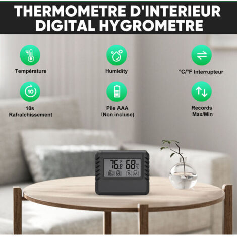Infactory Temperatur Bluetooth: 6er-Set Mini-Thermo-/Hygrometer, Komfort-Anzeige, LCD, Bluetooth, App (Raum Thermometer