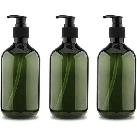 3-teiliges Set mit 500-ml-Pumpflaschen, Shampooflaschen, nachfüllbaren Flüssigkeitsspendern, leeren nachfüllbaren Pumpflaschen, leeren nachfüllbaren Seifenpumpenflaschen (1/4)
