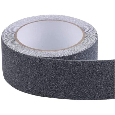 Rutschfestes Klebeband, stark haftend, selbstklebend, für den Innen- und Außenbereich, für mehr Sicherheit im Beruf und zu Hause. Sicherheitsband, 5 cm x 5 m, schwarz. (1/4)