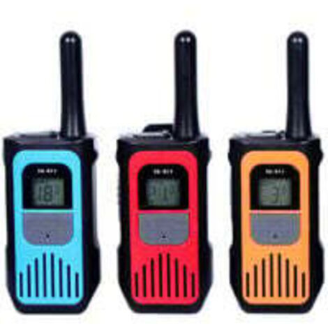 3-teiliges wiederaufladbares Walkie-Talkie-Set für Kinder und Erwachsene, Walkie-Talkie mit großer Reichweite, USB-Typ-C-Anschluss und VOX-Funktion für Abenteuerspiele, Wandern und Radfahren