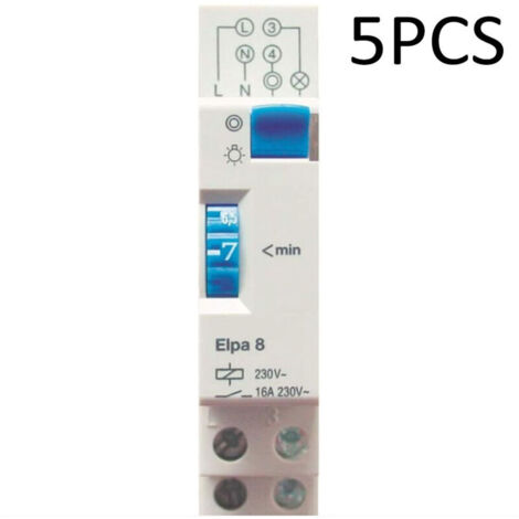 0080804 ELPA 8 – 5er-Pack Treppenhaus-Zeitschaltuhren – Elektromechanisch – 4 Leiter – Französische Ausführung