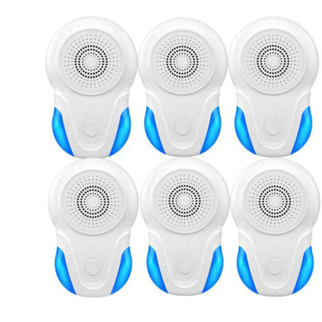 Set mit 6 Ultraschall-Insektenabwehrgeräten für den Innenbereich gegen schädliche Insekten, Kakerlaken, Nagetiere, Mäuse, Bettwanzen und Spinnen. Schädlingsbekämpfungsgerät. (1/3)