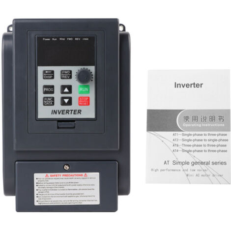 Produktbild von Frequenzumrichter 5,5 KW – 220V Einphasig Eingang, 380V Dreiphasig Ausgang, VFD Mit PID-Regelung & Geräuscharmem Drehzahlregler
