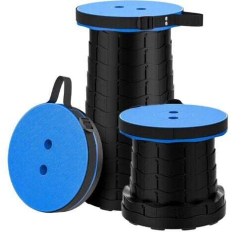 Tragbarer Klapphocker, ausziehbarer Hocker der zweiten Generation, Campinghocker für Angeln, Grillen, Indoor- und Outdoor-Aktivitäten, maximale Belastbarkeit 150 kg