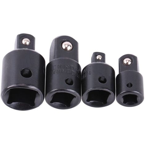 1/4", 3/8", 1/2" Steckschlüssel-Bit-Set, Schlagschrauber-Adapter, 4-teiliges Steckschlüssel-Adapter-Set, Steckschlüssel-Adapter für Schlagschrauber und Ratschenschlüssel (1/4)