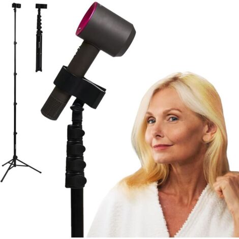 Haartrocknerständer – 60–195 cm verstellbar mit rutschfestem Stativ und Universalklemme – freihändig (1/4)