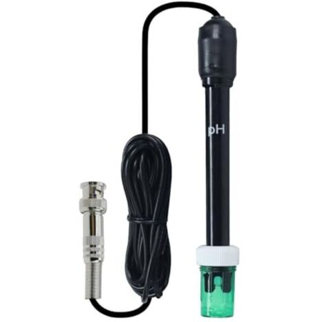 Austauschbare pH-Elektrode mit BNC-Anschluss – 3 Meter langes Kabel – inklusive Kalibrierpulver (4,01, 6,86, 9,18) – für pH-Meter, Regler, Schwimmbäder, Spas und Labore (1/4)