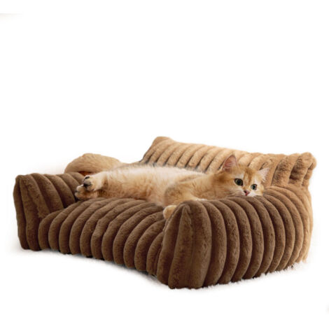 Katzensofa-Bett, niedliches Haustiersofa für kleine, mittlere und große Katzen und Hunde, weiches Haustiersofa für den Innenbereich mit rutschfester Unterseite und waschbarem Bezug.