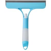 Doppelseitiger Glasreiniger mit Wassersprühfunktion für den Hausgebrauch, multifunktionaler Glasreiniger, Badreiniger, Maschinenreiniger, kompatibel mit Haushaltswaschmaschinen (blau)