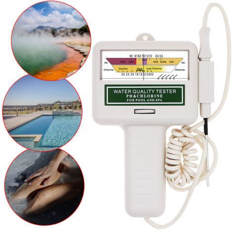 Testeur de pH pour eau de piscine, chlore résiduel, qualité de l'eau, test de pH (1/5)