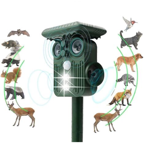 Répulsif solaire ultrasonique pour cerfs : 5 modes réglables (repousse les cerfs en 48 heures)