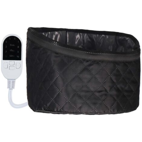 Bonnet chauffant, bonnet de thérapie par la chaleur et la vapeur, bonnet de soin capillaire à domicile pour femmes, noir (1/5)