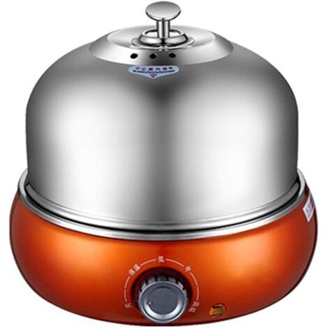 Cuiseur à œufs électrique, 9 œufs, acier inoxydable, arrêt automatique, orange