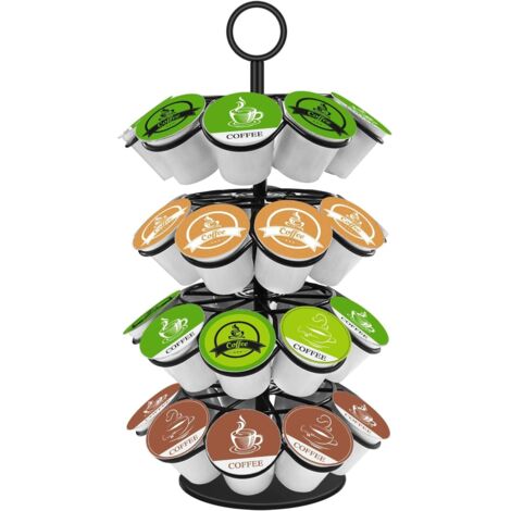Porte-dosettes de café compatible avec les capsules K-Cup (paquet de 36), rangement amovible pour le plan de travail, rotation à 360°. (1/5)