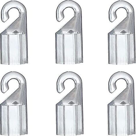 Embout de crochet de baguette en plastique transparent, connecteur d'embout de baguette en forme de crochet de berger, capuchon de baguette pour baguettes inclinables hexagonales en plastique pour sto (1/5)