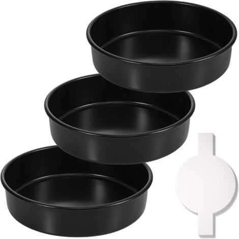 Moule à gâteau rond de 20 cm (8 pouces), ensemble de 3 pièces, antiadhésif, avec 90 feuilles de papier sulfurisé, compatible lave-vaisselle