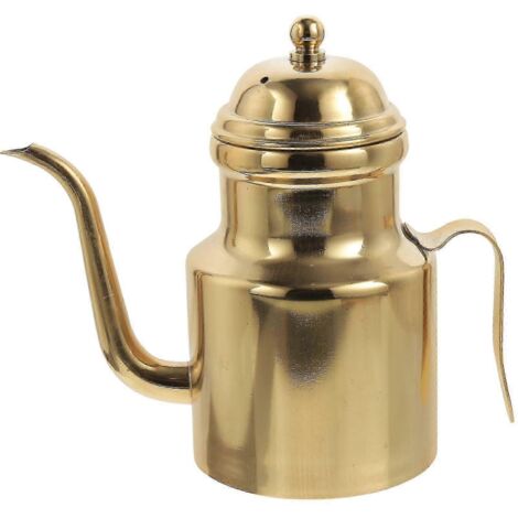 Huile d'olive, bouteille de sauce piquante, pichet d'huile d'une once, distributeur de canette, accessoires pour bouilloire dorée et vinaigre (1/5)