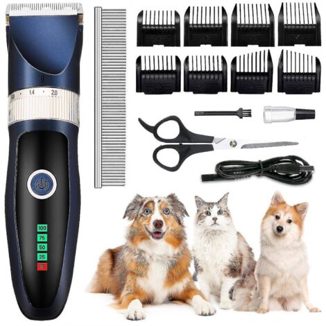 Tondeuse à poils pour animaux, kit de rasage pour animaux, ciseaux de toilettage pour chats et chiens, tondeuses à cheveux électriques, tondeuse à poils pour pieds. (1/5)
