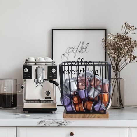 Panier Dosettes Café Design Tasse | Organisateur Capsules 50-60 Dosettes - Style Moderne Panier Dosettes Café Design Tasse | Organisateur Capsules 50-60 Dosettes - Style Moderne