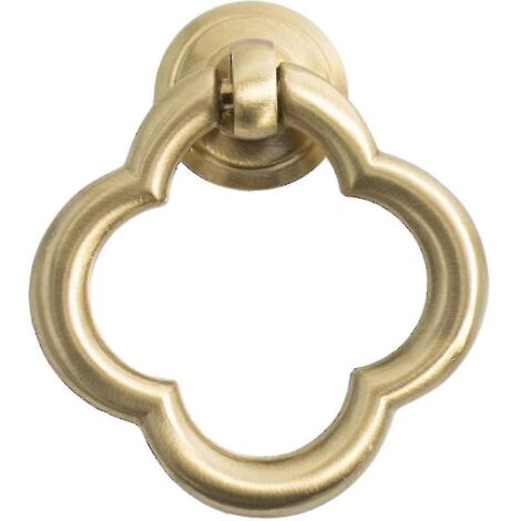 Poignée suspendue en laiton pour porte de placard, poignée de tiroir de commode rétro, poignée anneau pour meuble à un trou (1/5)