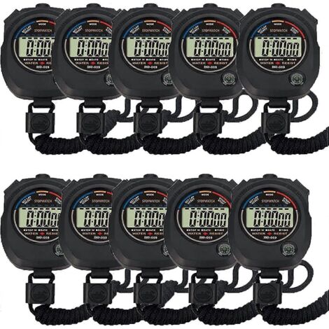 Chronomètre électronique multifonction pour le sport, grand écran avec affichage de la date et de l'heure et fonction alarme, idéal pour les entraîneurs sportifs et les coachs de fitness. (1/5)