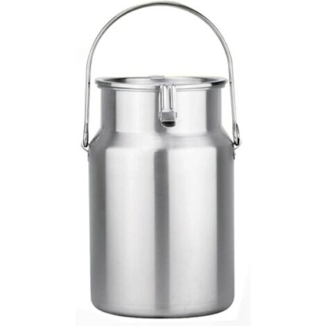 Bidon à lait/seau à lait/seau à vin/carafe isotherme en acier inoxydable 304 avec couvercle hermétique et poignée ergonomique, fond stable pour le stockage de liquides / 5 L (1/5)