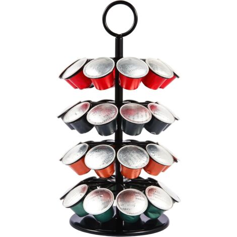 Porte-capsules de café, support de rangement pour comptoir, compatible avec 40 capsules, support rotatif pour capsules de café. (1/5)