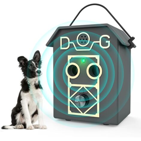 Dispositif anti-aboiement automatique 15m – 3 niveaux de sensibilité – Ultrasonique étanche pour chiens – Apprentissage des chiots