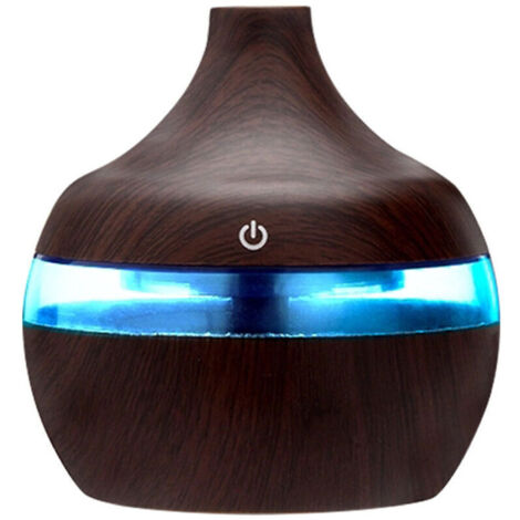 SABIR Humidificateur D'air Huile Essentielles 300ML Humidificateur d'air Ultrasonique Brume Fraîche Arôme Diffuseur de Parfum Electrique avec 7-Couleurs Changeantes SPA Mute pour Bureaux à Domicile