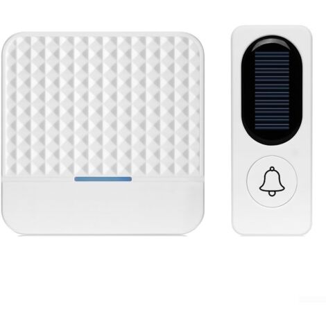 Sonnette intelligente sans fil à énergie solaire, sonnette intelligente sans fil, sonnette musicale longue distance pour les grandes maisons, sonnette vidéo intelligente avec vue en direct, détection