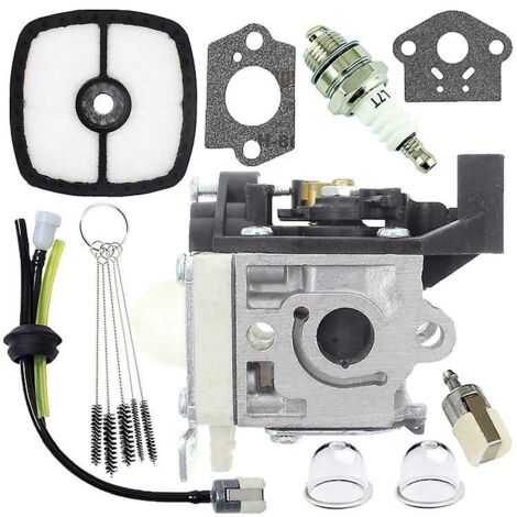 Carburateur ZAMA RB-K94 compatible Echo SRM-225 SRM-265 – Kit de carburateur avec tuyaux et ampoules d'amorçage – Couleur argent - argent-1 (1/5)