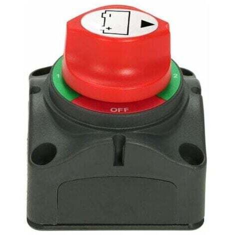 Sélecteur de batterie double 12V/24V – Interrupteur principal 300A à 4 positions – Pour applications marines et véhicules – Construction en plastique robuste