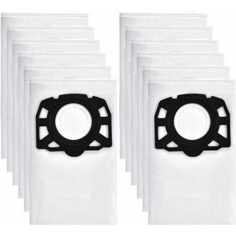 12 Sacs Aspirateur pour Karcher WD4 WD5 WD6 Premium, adapté pour Karcher MV4, MV5, MV6 aspirateur eau et poussière 2.863-006.0 (1/5)