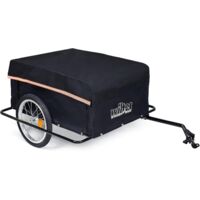 Wiltec Remorque pour vélo, Timon Rabattable & Attelage Rapide, Transport de Charges Randonnée Voyage, Chariot pour Bicyclette