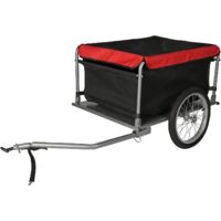 Wiltec Remorque pour vélo, Timon Rabattable & Attelage Rapide, Transport de Charges Randonnée Voyage, Chariot pour Bicyclette