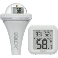 Gotrays – Thermomètre de piscine sans fil – Moniteur de température précis jusqu'à 100m – Affichage LCD 360° – Étanche et flottant pour piscines et étangs