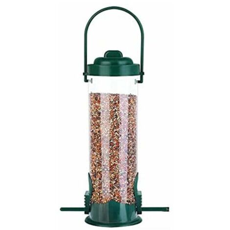 Mangeoire à oiseaux d'extérieur, mangeoire suspendue avec couvercle, mangeoire à graines étanche pour oiseaux sauvages, jardin (1/5)